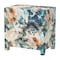 Baxton Studio Adeline End Table with Printed Nature Motif - 3-Drawer Storage Cabinet with Gold Knobs 267-14621-ZORO - alternate 1