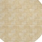 Homeroots 8' Gold And Beige Round Geometric Washable Indoor Outdoor Area Rug 594997 - alternate 4