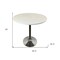 Homeroots 36" Black and Silver Wood and Metal Pedestal Base Round Top Dining Table 555181 - alternate 2