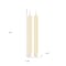 Homeroots Set of Two Ivory Flameless Taper Candles, 2PK 633831 - alternate 3