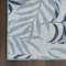 Homeroots 3' X 5' Blue Ivory And Navy Blue Palm Leaf Indoor Outdoor Area Rug 554903 - alternate 6