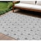 Homeroots 9' X 12' Silver And Gray Geometric Washable Indoor Outdoor Area Rug 595773 - alternate 1