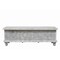 Homeroots 54" White Solid Wood Medallion Storage Ottoman 642286 - alternate 7