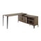 Homeroots 65" Brown and Black L Shape Writing Desk 491498 - alternate 4