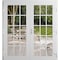 Vdomdoors Front Exterior Prehung Metal-Plastic Double Doors Clear Glass / MANUX 8151 White Silk / Office Comm MANUX8151DEXD-WS-W72xH80-LH-I - alternate 1