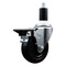 Service Caster 4'' Soft Rubber Swivel 1-3/8'' Expanding Stem Caster with Brake SCC-EX20S414-SRS-PLB-138 - alternate 1