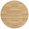 Homeroots 8' Wheat Beige And Gold Round Striped Washable Indoor Outdoor Area Rug 615484 - alternate 4