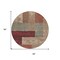 Homeroots 8' Brown And Terra Cotta Round Geometric Washable Indoor Outdoor Area Rug 612438 - alternate 5