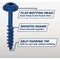 Kreg Blue-Kote Pocket-Hole Screw #8 Thread, 2" L, Coarse Thread, Maxi-Loc Head, Sharp Point, Zinc SML-C2B-50 - alternate 6