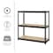 Space Solutions 1000 Riveted Steel Shelving 3-Shelf Unit, 12D x 30W x 30H, Black 22539 - alternate 8