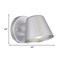 Homeroots Brushed Silver LED Short Cone Wall Light 398822 - alternate 5