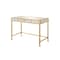 Homeroots 42" White and Gold Mirrored Writing Desk 491463 - alternate 5