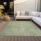 Homeroots 9' X 12' Artichoke Green And Ivory Abstract Washable Indoor Outdoor Area Rug 596984 - alternate 3