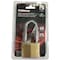 Prosource Padlock, Long Shackle, 1/4 in Dia Shackle, 2-1/4 in H Shackle, Steel Shackle, Brass Body, Solid Brass HD10042 - alternate 2