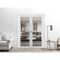 Sartodoors Sliding Double Pocket Door Clear Glass, Lucia 2666 White Silk and Aluminum Strips, Kit Trims Rail LUCIA2666DP-WS-60 x 80 (2* 30x80) - alternate 3