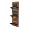 Homeroots 34" Brown And Multi Patina Reclaimed Wood Wall Mounted Shelf With Hooks 522823 - alternate 5