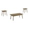 Monarch Specialties Table Set, 3pcs Set, Coffee, End, Side, Accent, Living Room, Light Brown Laminate, Mid Century I 7852P - alternate 1