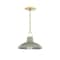 Hudson Valley Lighting Pottersville 12.5 in. Pendant Aged Brass/Ceramic Moss Crackle 1914-AGB/CMC - alternate 6