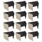 Flipside 12 x 48 Study Carrel Black Corrugated Pack of 12 60050-12 - alternate 6