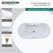 Kingston Brass 51" Acrylic Oval Double Ended Freestanding Tub with Drain, Glossy White/Brushed Brass VT7DE512823C427 - alternate 5