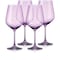 Homeroots Set of Four Purple Crystal Balloon Bowl Stemmed Red Wine Glass 485156 - alternate 4