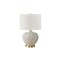 Homeroots 21" Gold and White Urn Table Lamp With Ivory Drum Shade 545804 - alternate 1