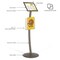 M&T Displays Earth Color 8.5 x 11 Inch Pedestal Sign Holder with Clear Brochure Holder Menu Board Floor Standing UCUMB31581X9002 - alternate 2