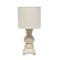 Homeroots 13" Distressed Beige Novelty Table Lamp With Beige Drum Shade 643489 - alternate 2