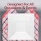 Smarty Had A Party Clear Square Plastic Dinnerware Value Set (120 Dinner Plates + 120 Salad Plates), 240PK 6929VP-CASE - alternate 8