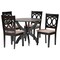 Baxton Studio Rita Modern Sand Dark Brown Finished Wood 5-Piece Dining Set 250-9399-10902-ZORO - alternate 1