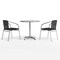 Flash Furniture Round Table Set, 31.5 W, 31.5 L, 27.5 H, Aluminum, Plastic, Rattan, Stainless Steel, Grey TLH-ALUM-32RD-020BKCHR2-GG - alternate 10