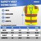 Neiko XX-Large High Visibility Safety Vest, 3 Pockets and Zipper, Neon Yellow, Adult 53992A - alternate 4