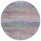 Homeroots 8' Blush Round Striped Washable Indoor Outdoor Area Rug 608457 - alternate 4