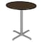 Regency Round Cain Medium X-Base Cafe Table, 36 in W, 36 in L, Neo Walnut TCB36RNDNWGY - alternate 1