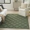 Homeroots 5' X 7' Dark Green And Light Green Trellis Indoor Outdoor Area Rug 545229 - alternate 5