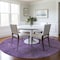 Homeroots 8' Purple Eggplant And Gray Round Patchwork Washable Indoor Outdoor Area Rug 581607 - alternate 3