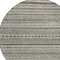 Homeroots 8' Taupe And Brown Round Striped Washable Indoor Outdoor Area Rug 615376 - alternate 5