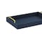 Homeroots Navy Blue Linen and Wooden Tray 401794 - alternate 6