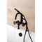 Kingston Brass 7" Center Deck-Mount Clawfoot Tub Faucet with Hand Shower, Matte Black AE8400RX - alternate 2