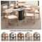 Leisuremod Velo Series Modern Dining Chair in Natrual Wood with White Seat, 2PK VCNW-51W-2 - alternate 5