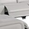 Homeroots Light Gray Italian Leather Power Reclining U Shaped Ten Piece Corner Sectional With Console 632580 - alternate 6
