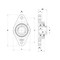 Ntn 2 Holes, Rhombus Housing, 2 Bolt Flange Bearing, Radial Ball, 1 in Dia, Thermoplastic, Set Screw SUCNFL205-16 - alternate 2