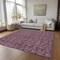 Homeroots 8' X 10' Merlot Mauve And Ivory Floral Washable Indoor Outdoor Area Rug 581903 - alternate 3