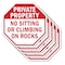 Signmission Private Property No Sitting or Clim, 10 inch X 10 inch, Aluminum Metal Signs, 5PK OC-A-5Pack-10-154 - alternate 1