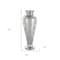 Homeroots 20" Antiqued Silver Etched Floral Glass Round Table Vase 574525 - alternate 4