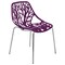 Leisuremod Modern Asbury Dining Chair with Chromed Legs, Purple AC16PR - alternate 3