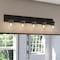 Vaxcel Lowell 5-Light Vanity Light, Matte Black, Clear Glass, 36.5-In. Wide W0591 - alternate 4