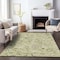 Homeroots 3' X 5' Artichoke Green Gray And Brown Floral Washable Indoor Outdoor Area Rug 597788 - alternate 5
