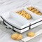 Gibson Elite Gracious Dining 4 Piece Stoneware Tidbit Dish with Metal Rack Serving Set in White 134041.04 - alternate 4
