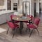 Regency Round Kahlo Breakroom Table W/ 4 M Stack Chairs, 48 in W, 48 in L, Noble Oak TPL48RNDNOBK47BY - alternate 3